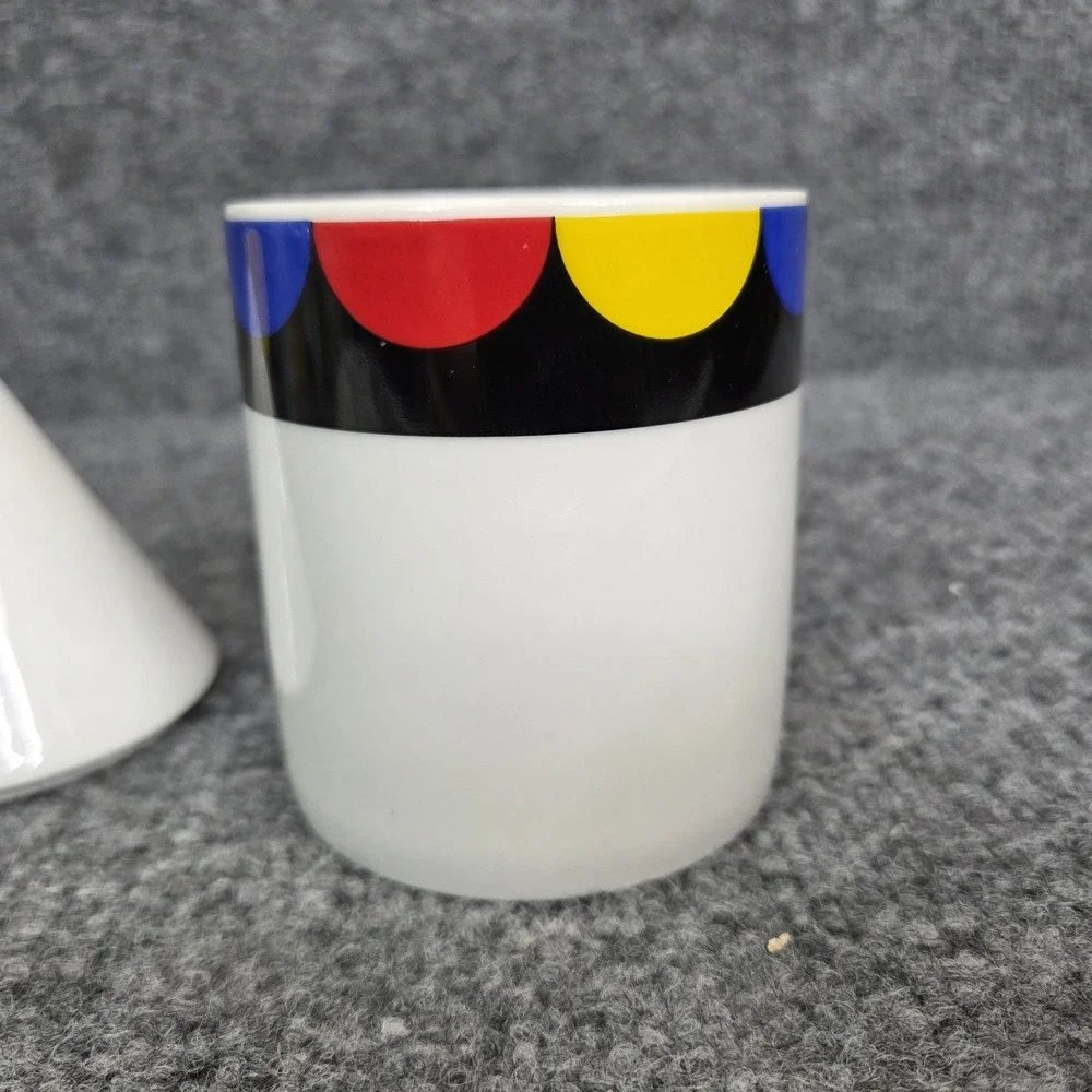 Thomas Atelier Collection Postmodern MEMPHIS‎ Milano Art Porcelain Jar Lid Retro